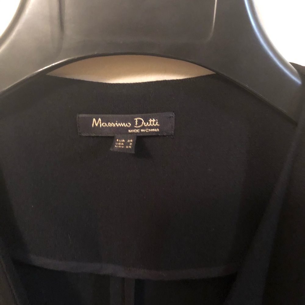 Massimo dutti Black Belted Dress Sz 2 - Picture 4 of 8